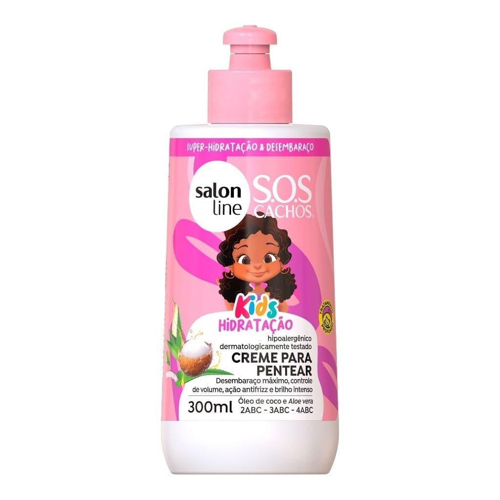 Creme para Pentear SOS Cachos Kids Hidratação Salon Line 300ml